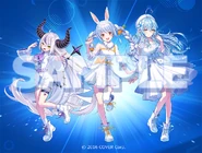 Laplus, Pekora and Lamy Hololive x ALESION Collab Illustration.png (1.06 MB) Hololive x ALESION Collaboration Illustration by Hikosan