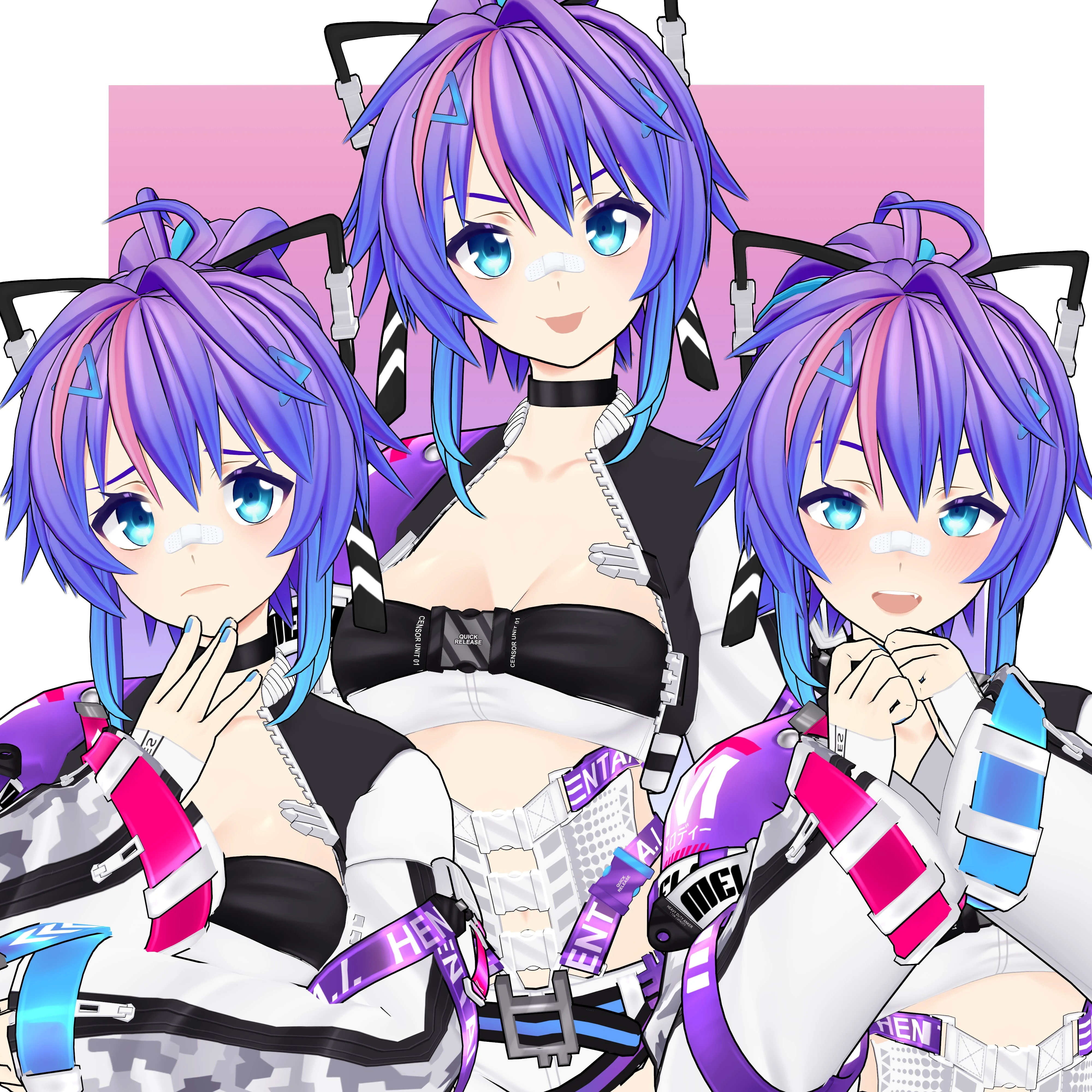 ProjektMelody's VRChat model facial epression ref by jjinomu