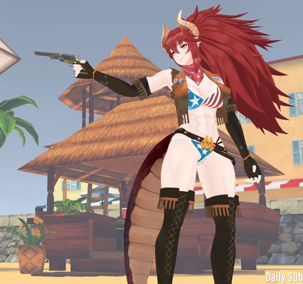 Bikini Cow Girl Dragon Zentreya Colt Dragoon Revolver