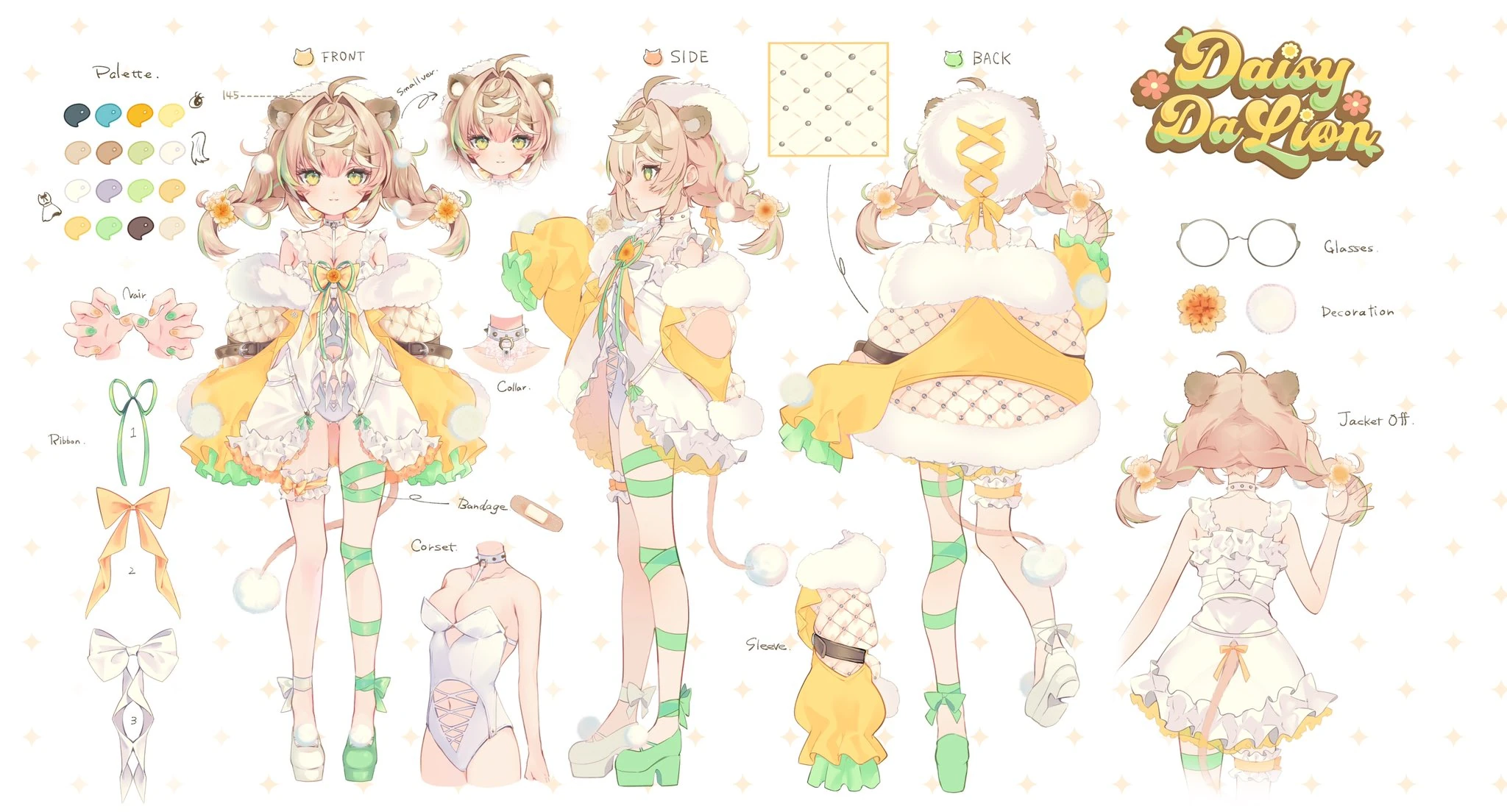 Reference sheet with jacket on