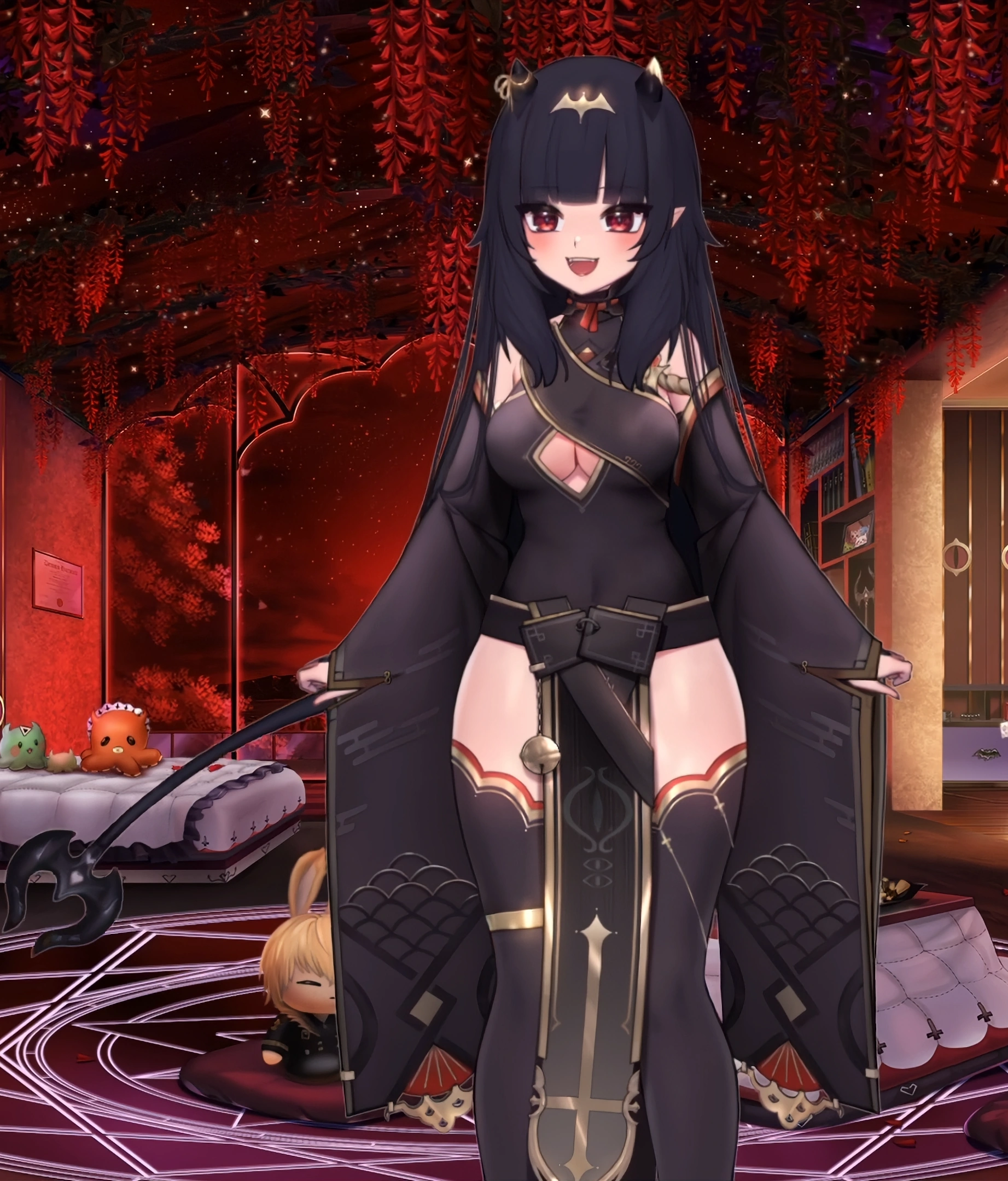 Empress model's black hair