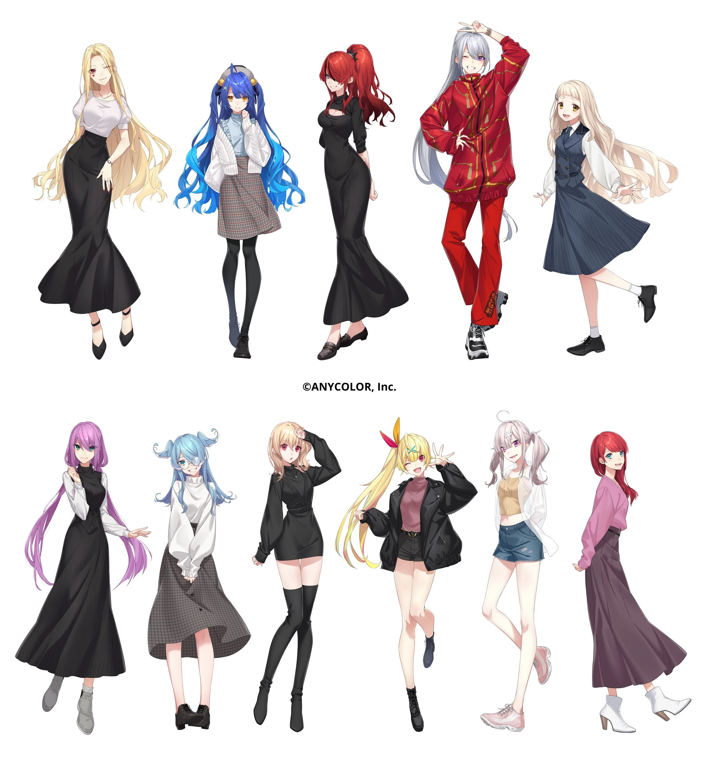 Female Livers' casual clothes for NIJISANJI Archives 2021-2022<br>by Samei Ikusa