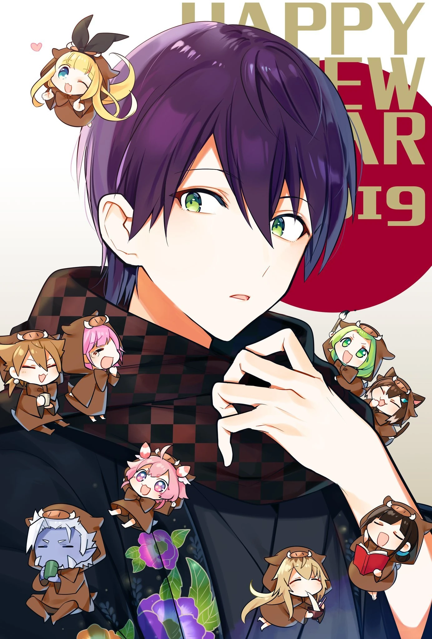 NIJISANJI 2nd Generation Happy New Year 2019 Illustration<br>by Ninahachi