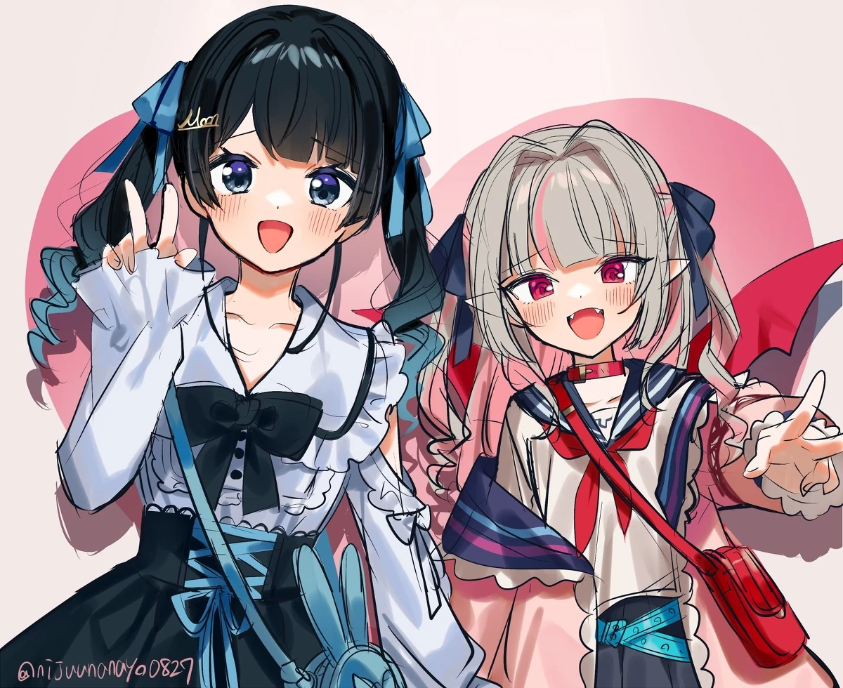 Tsukino Mito and Makaino Ririmu<br>by Ninahachi