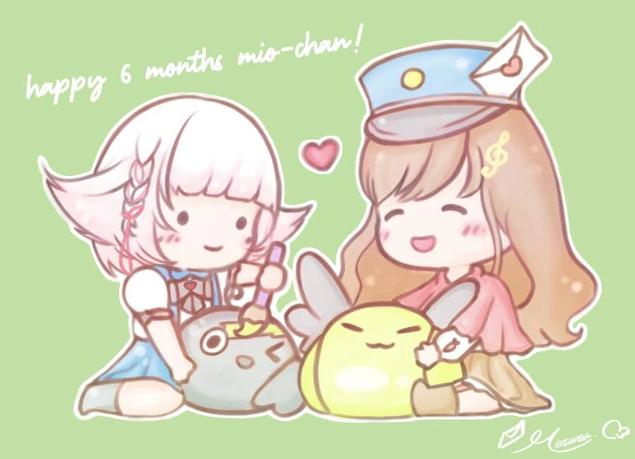 Mio & Mogu + Meru & Muni Costume Party Doodle!!!, Mio 6 months anniversary
