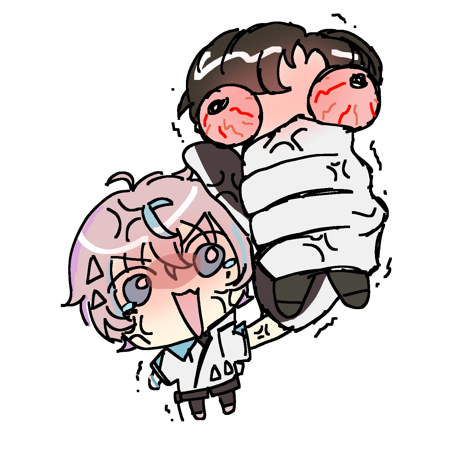 Riyo squeezing Asa