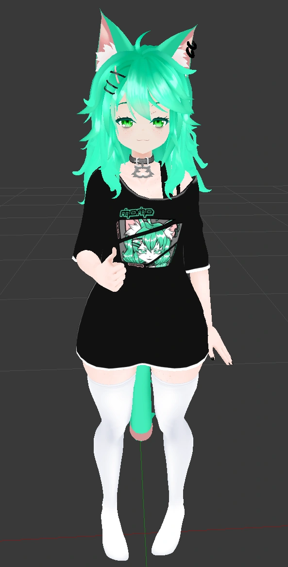 A new version of Momo's avatar mixed with her IRL self.