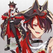 Updated Pirate Kuro Kurenai VShojo Full Body by Akagi