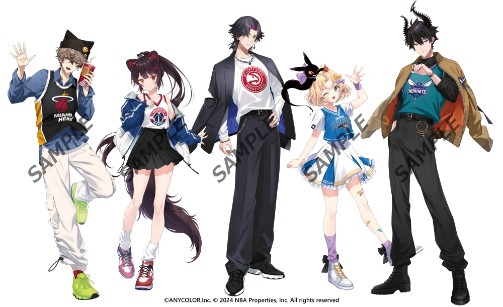 NBA x NIJISANJI NIJISANJI EN Collab Illustration<br>by Miyamo