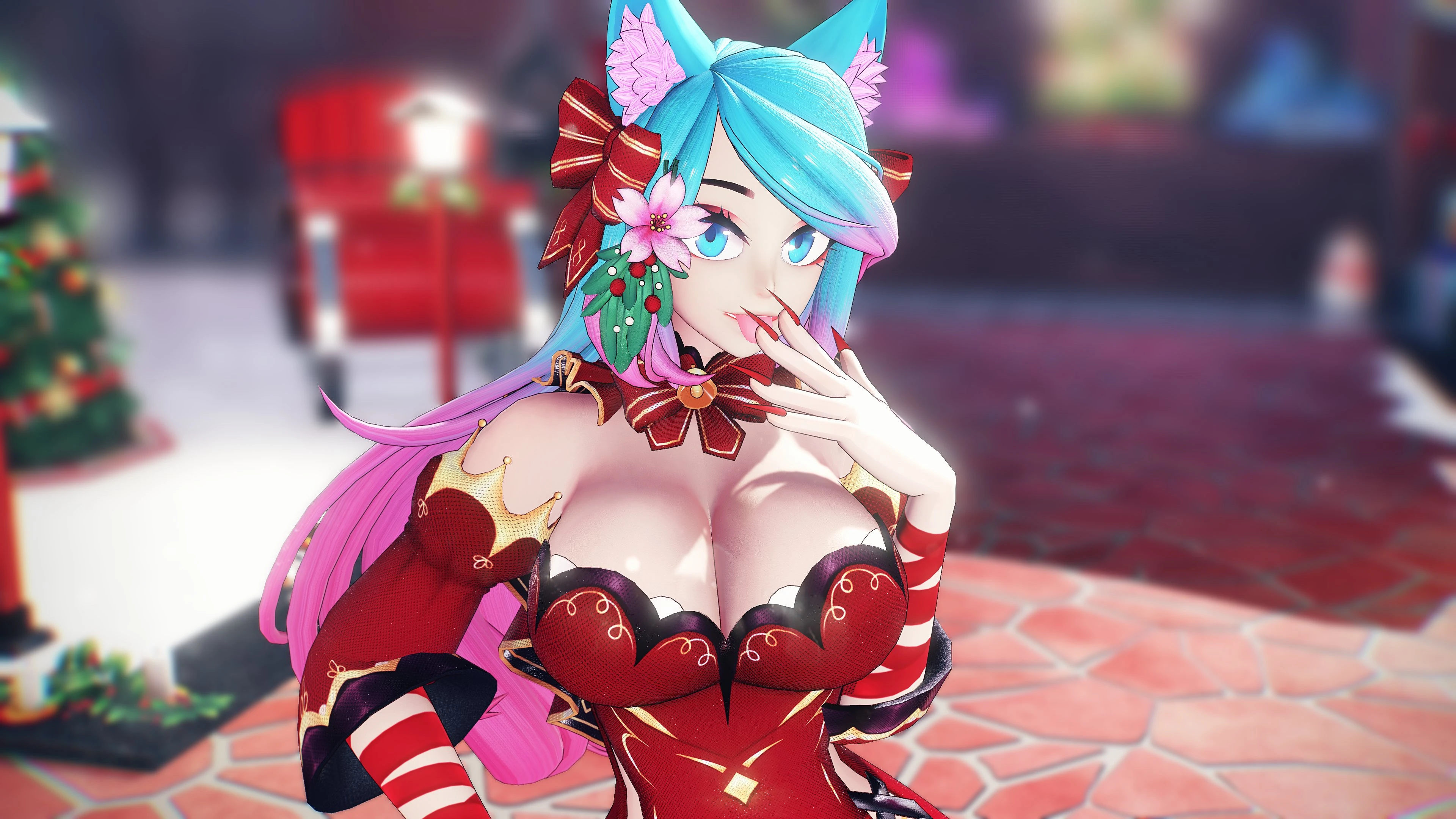 Silvervale's 2020 Xmas outfit, ear version.