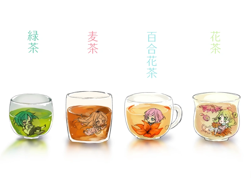 4 NIJISANJI Members as Tea Flavors<br>by Yamabukiiro