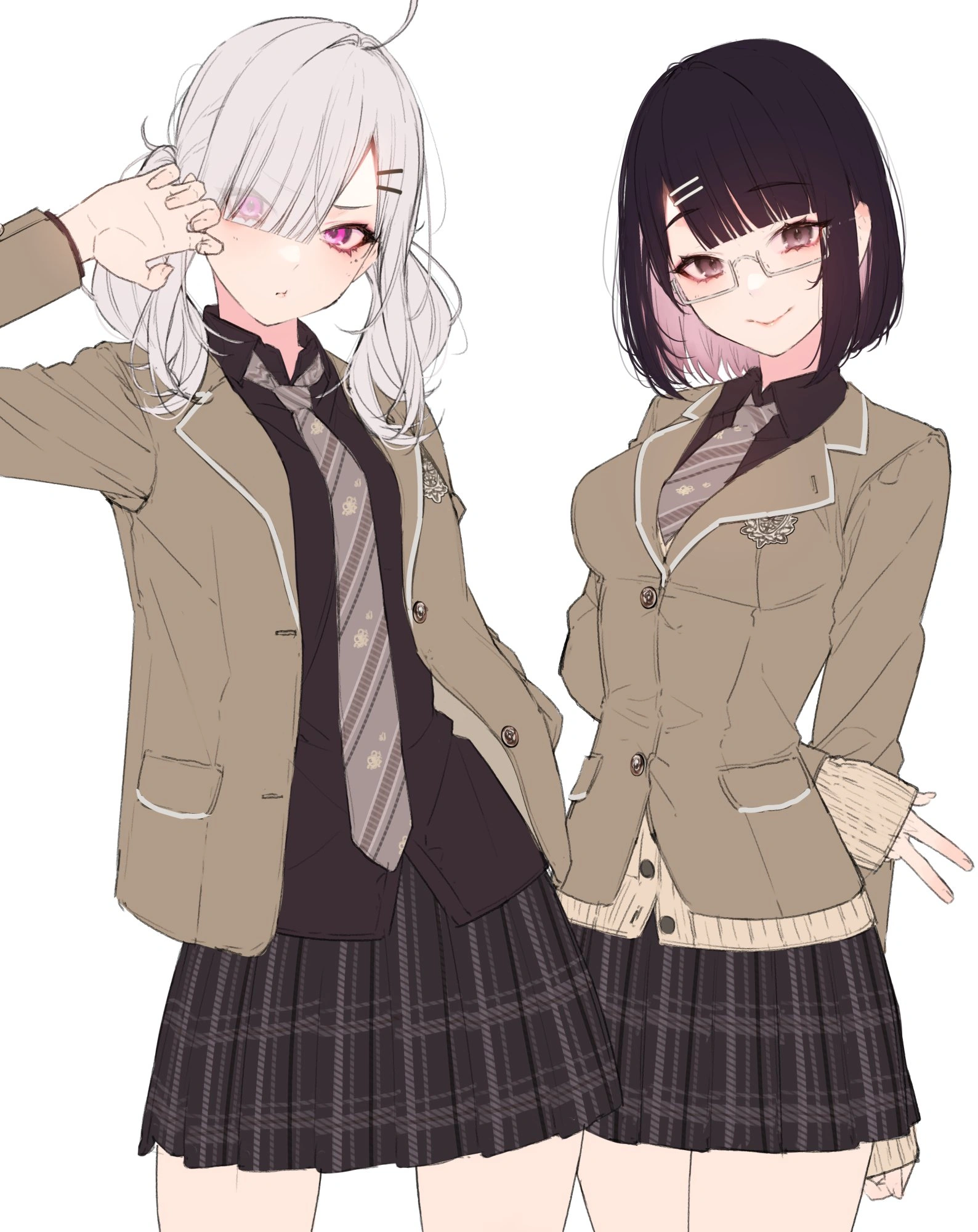 Seto Miyako and Sukoya Kana in School Uniform<br>by Kayahara