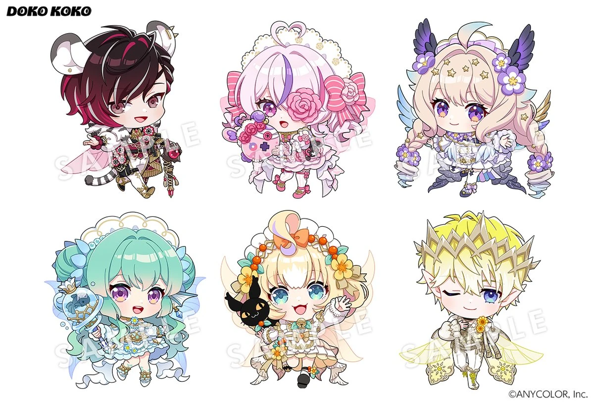 NIJISANJI EN x Doko Koko Collab Cafe Chibis by 双猫屋