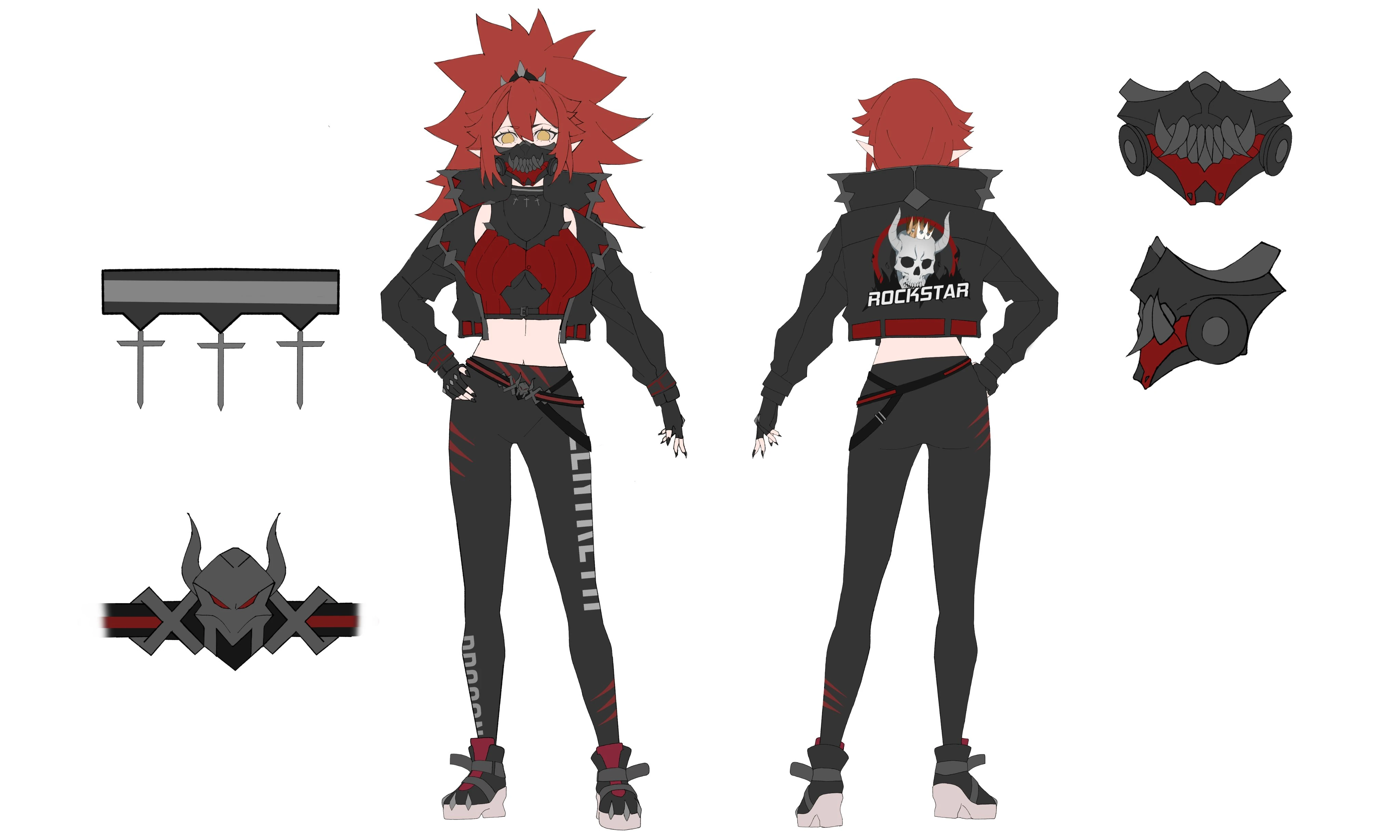 Casual Cybertreya ref sheet by KuroiEnpitsu