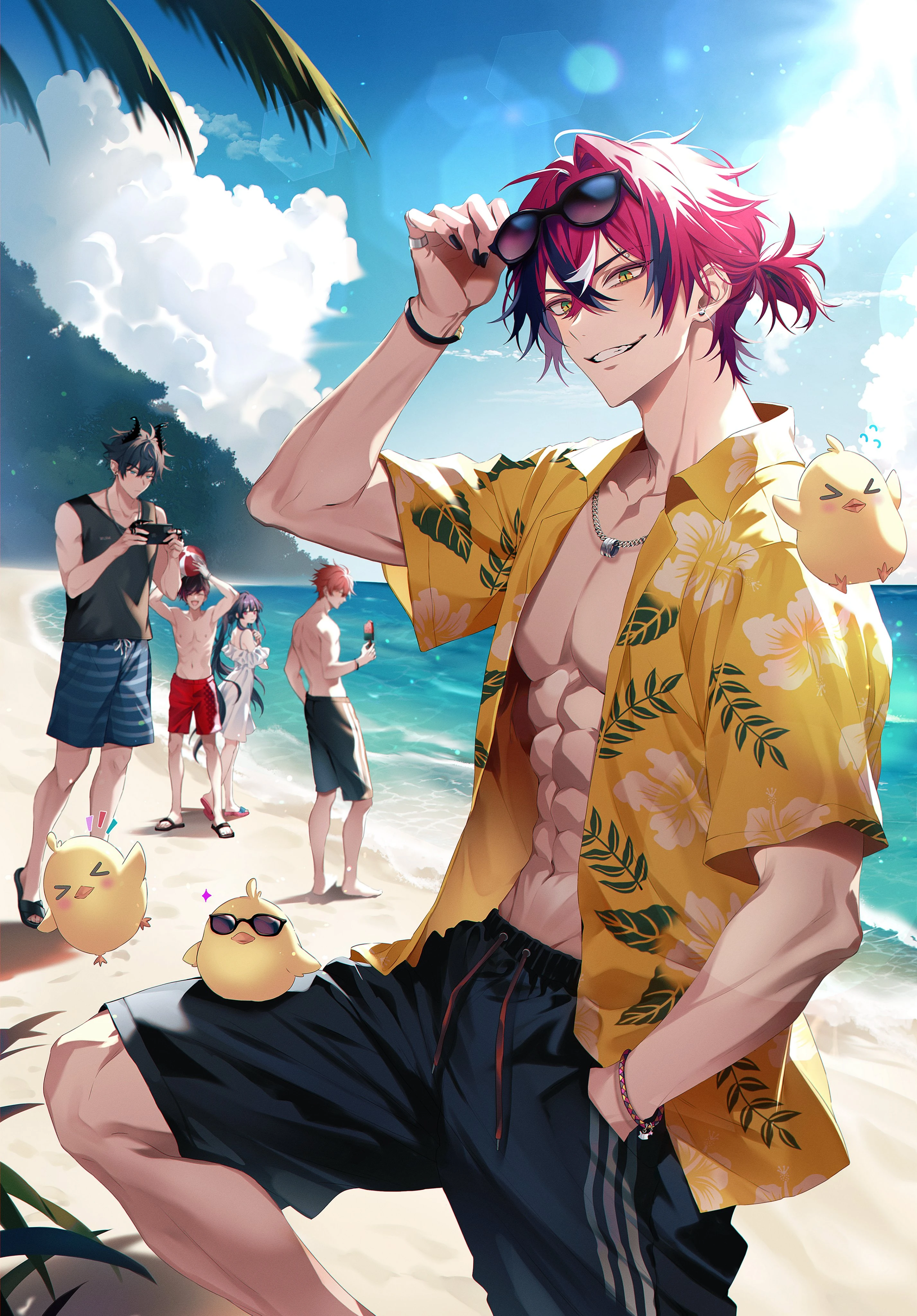 Summer Beach Illustration by Myao