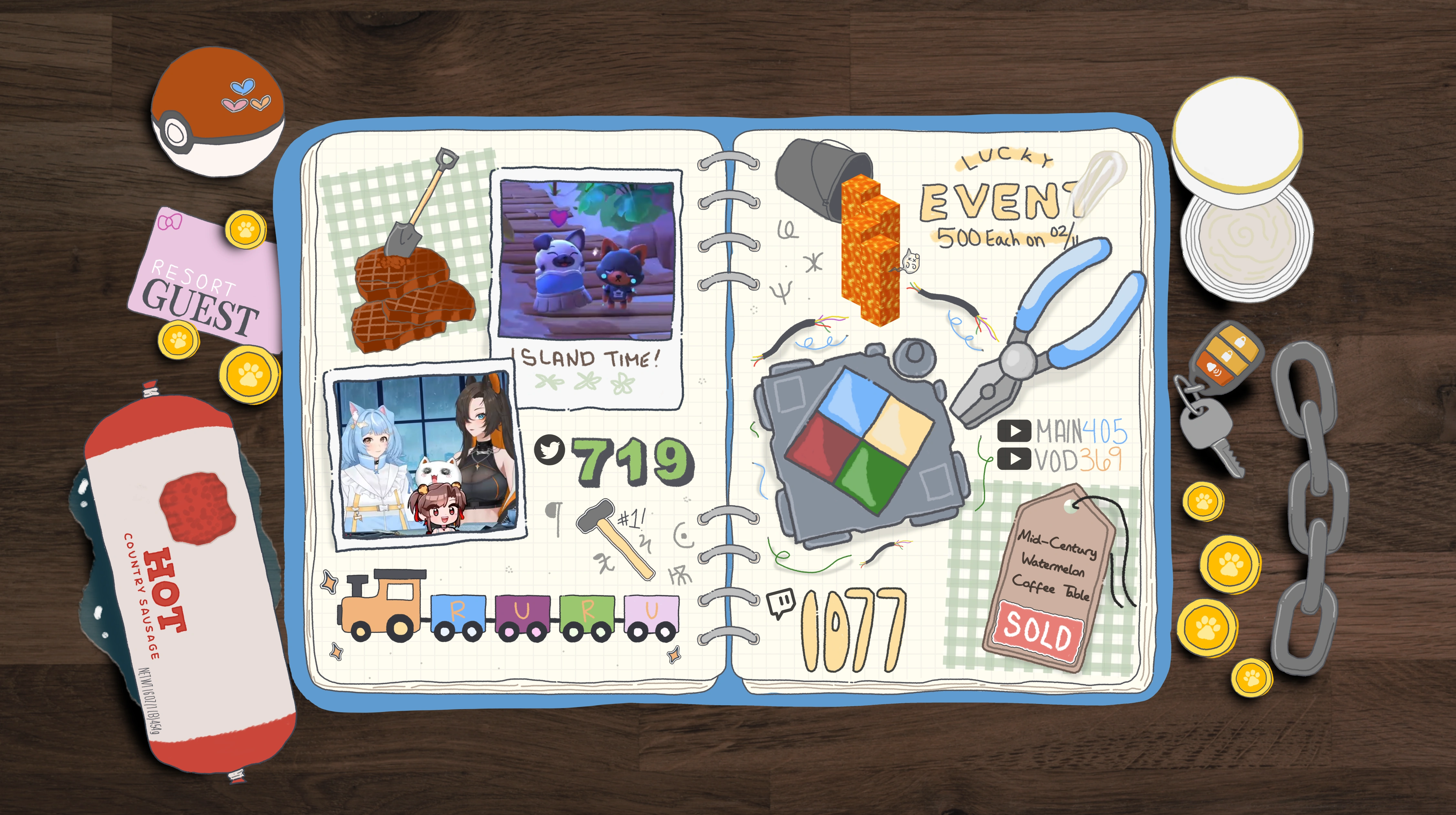 Nana and ruru Scrap book Second Month by Nana