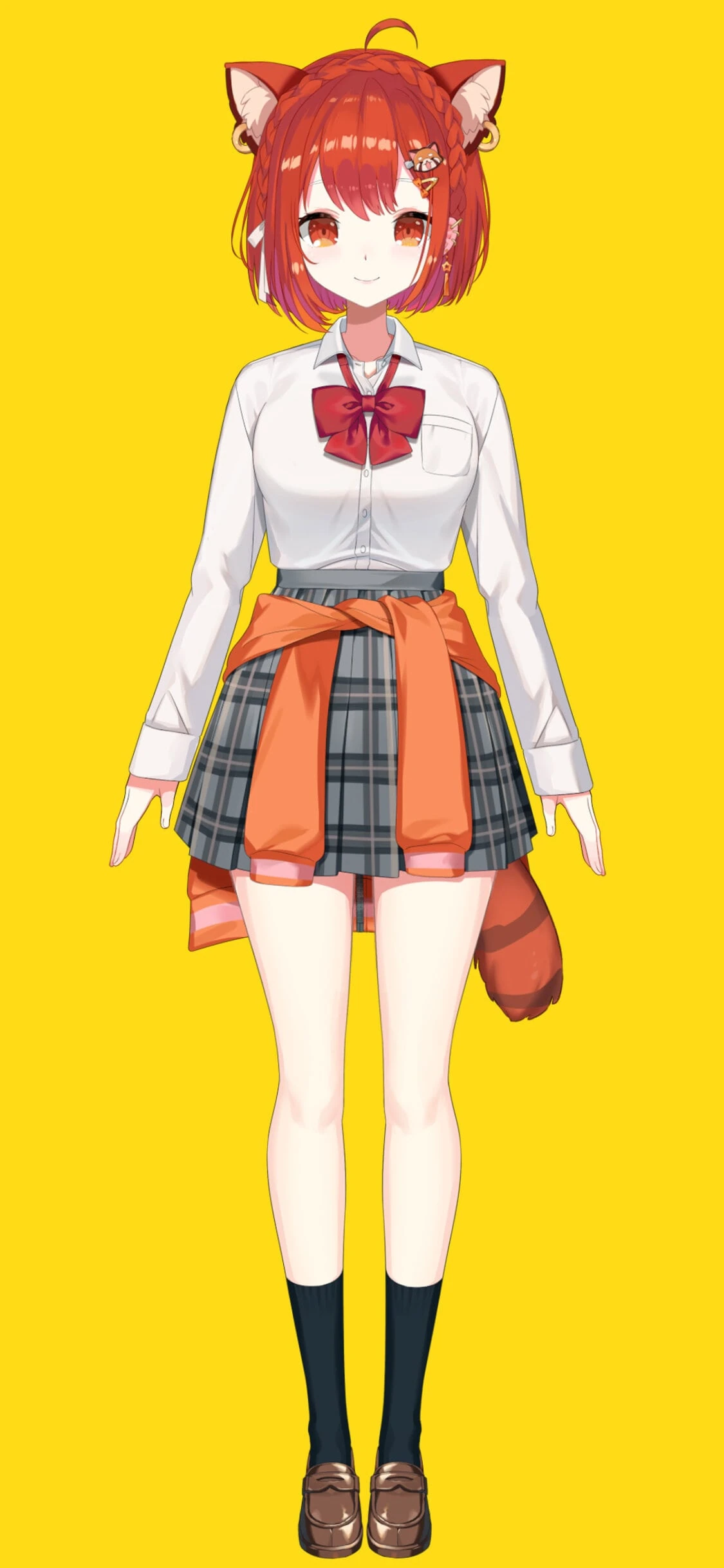 School Uniform With Hoodie Tied Around Waist