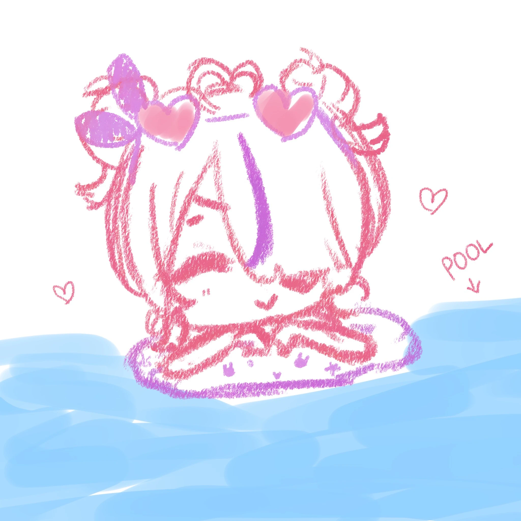 Mari at the pool