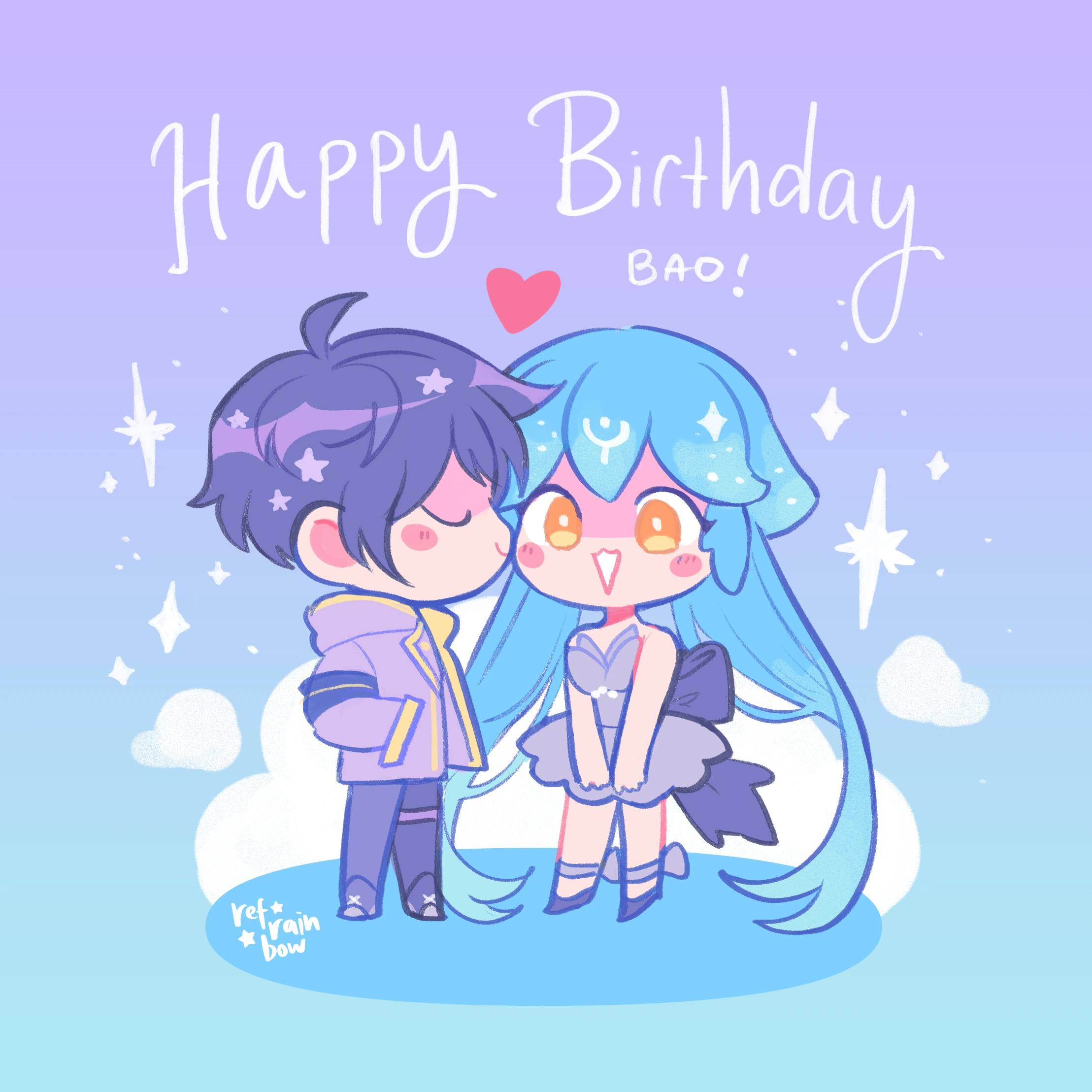 Birthday art from Shxtou by Refrainbow