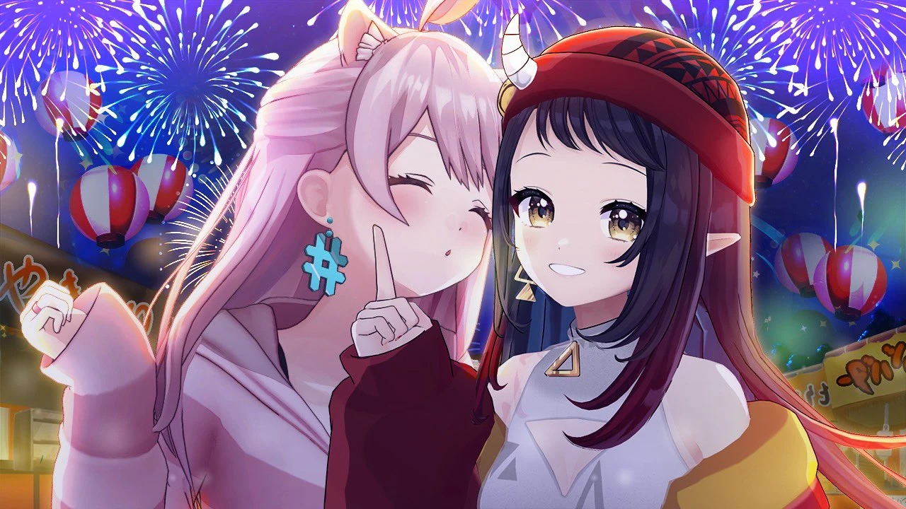 Love-chan collab with Vtuber artist Wazaki Ako