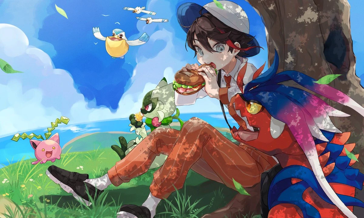 Pokemon Scarlet Illustration<br>by Harunpi