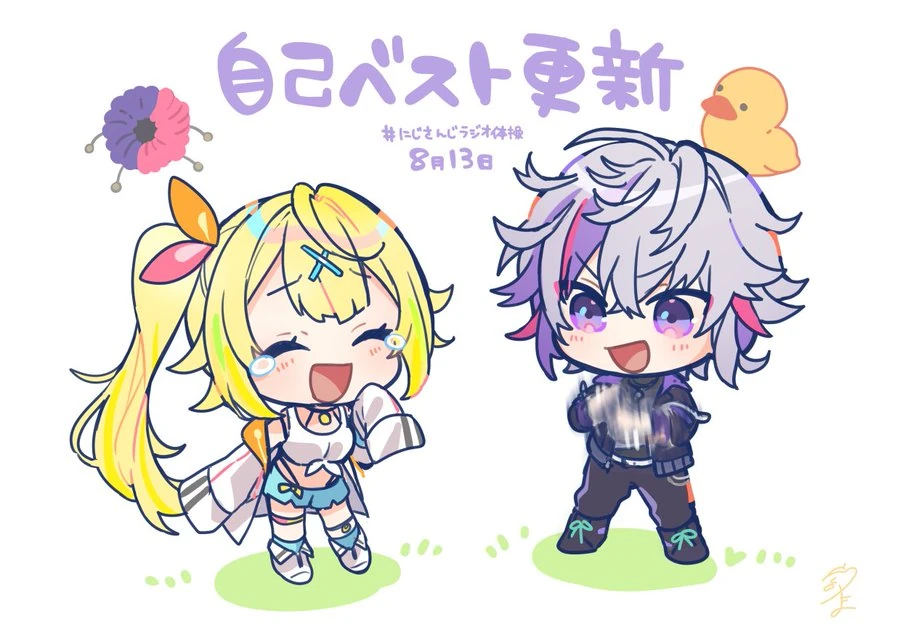 HoshimiNight Radio Exercise Club Illustration<br>by Tama