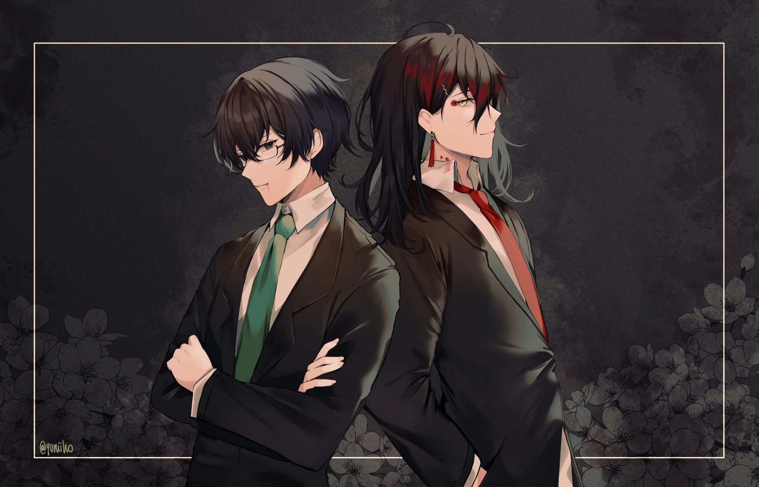Hiroshi and Vox Akuma<br>(By Yuniiho)