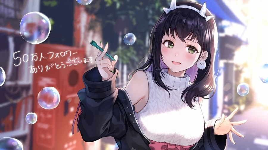 Nishizaa-san 500,000 Twitter Followers Illustration