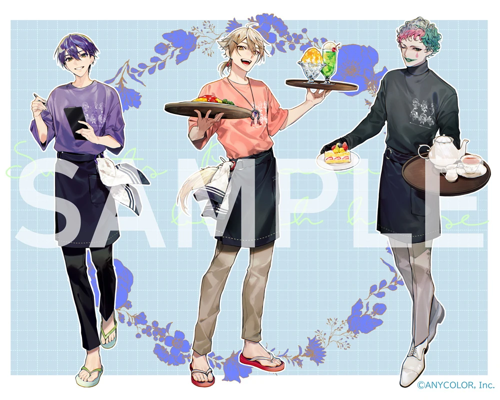 NIJISANJI Cafe in Sweets Paradise Illustration<br>by Chihiro Takita