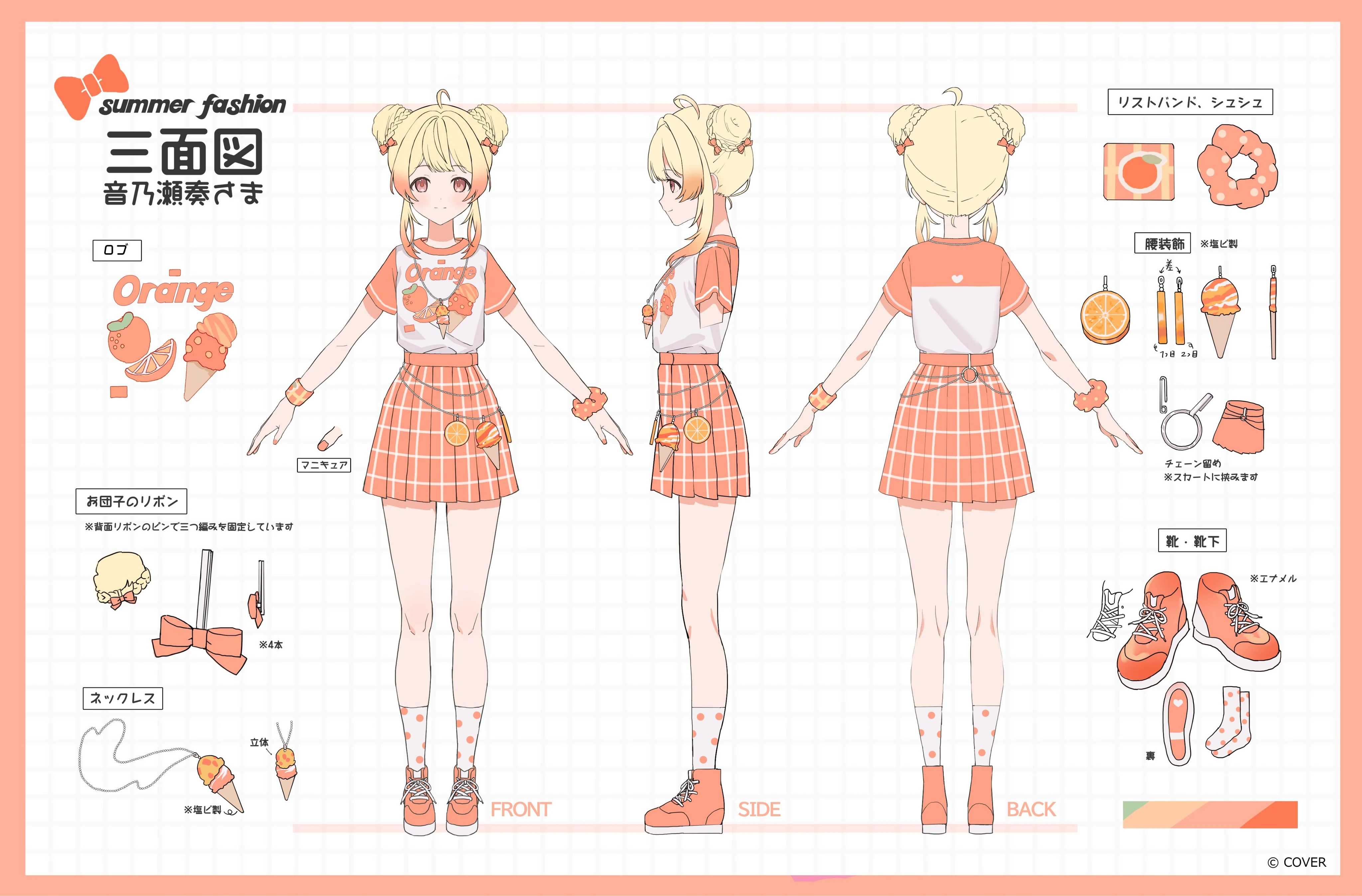 holonatsu Paradise Costume Reference Sheet