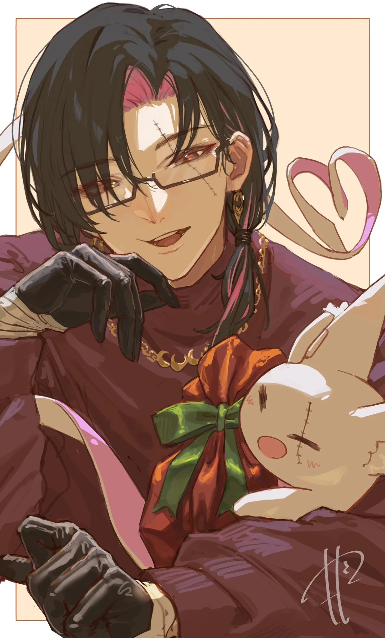 Casual Outfit Illustration Wth Glasses<br>by Makitoshi