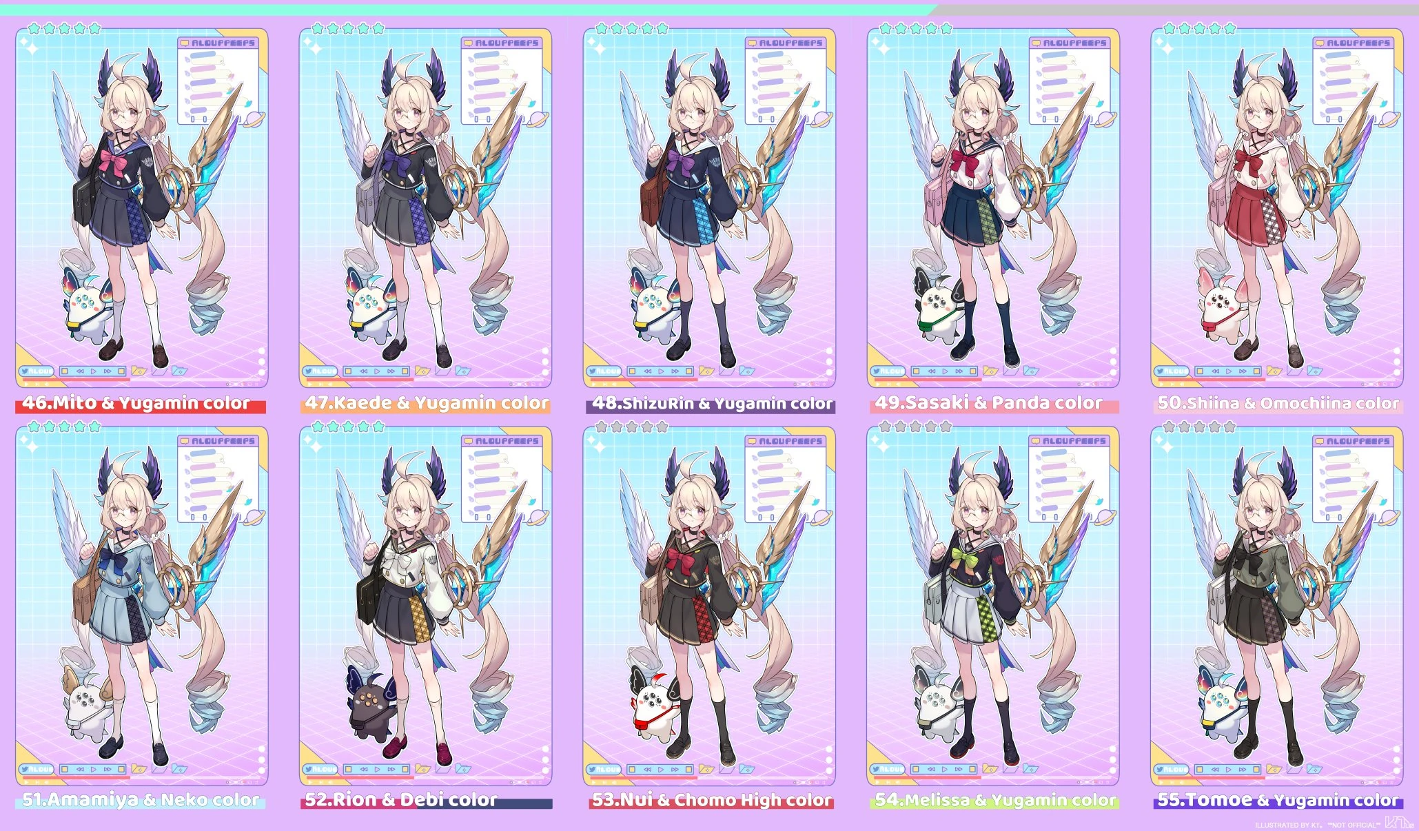 Color themes: NIJISANJI