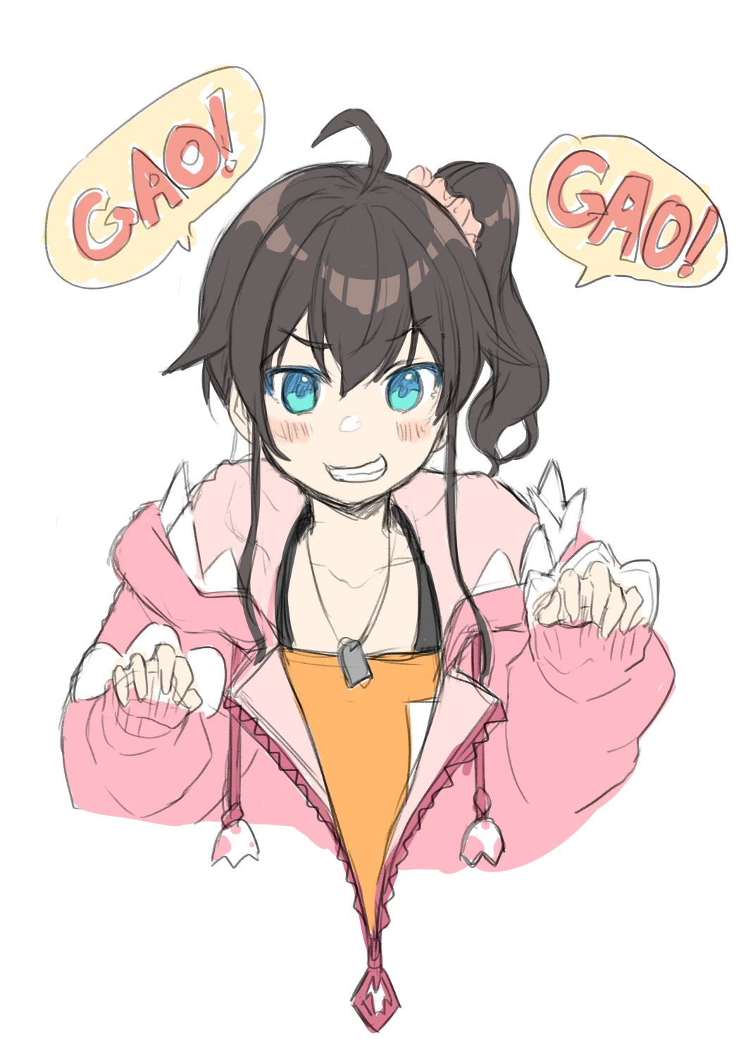 Fifth Costume Monster Hoodie Illustration<br>by Minamura Haruki