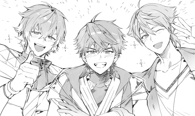 San Mi Ittai Illustration by Kuroda Eri