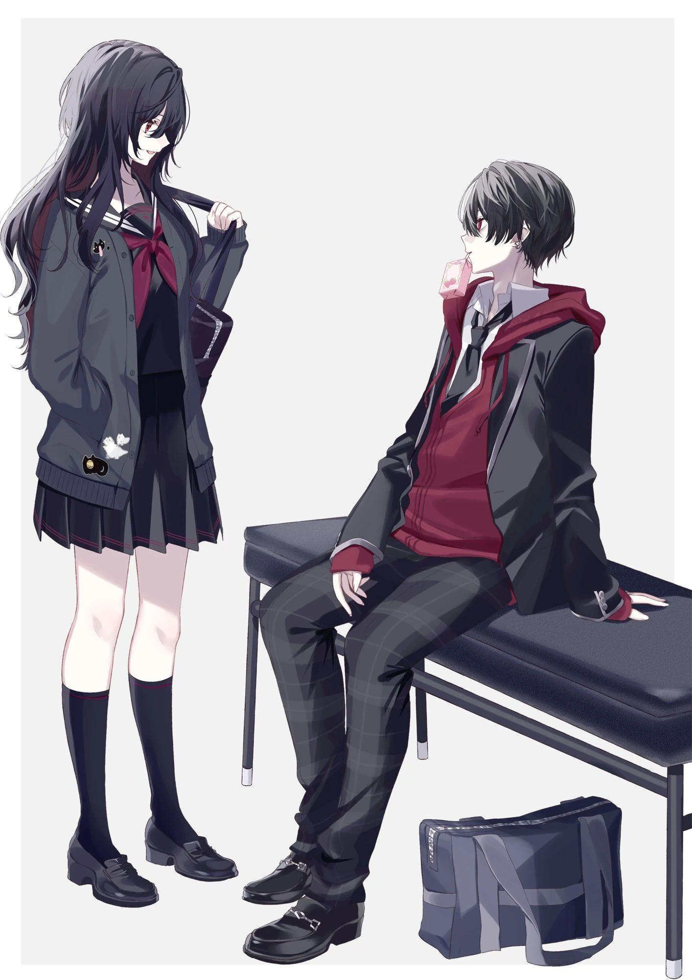 Kisaragi Ren and [[Kuzuha]] by [https://x.com/z3_cut/status/1808054832936128809 Misumi]