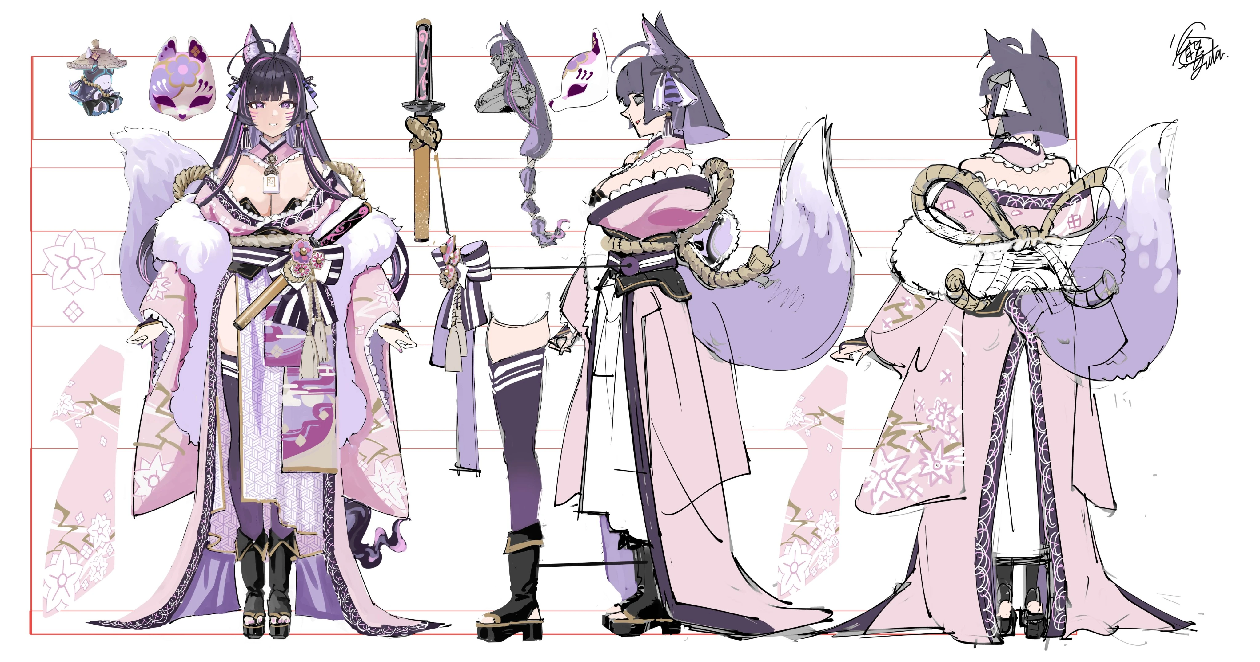Kimono Reference Sheet