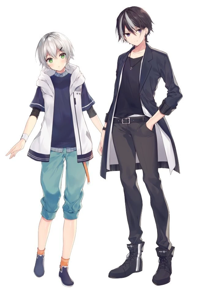 Ryo and Haruto Casual Clothes Illustration