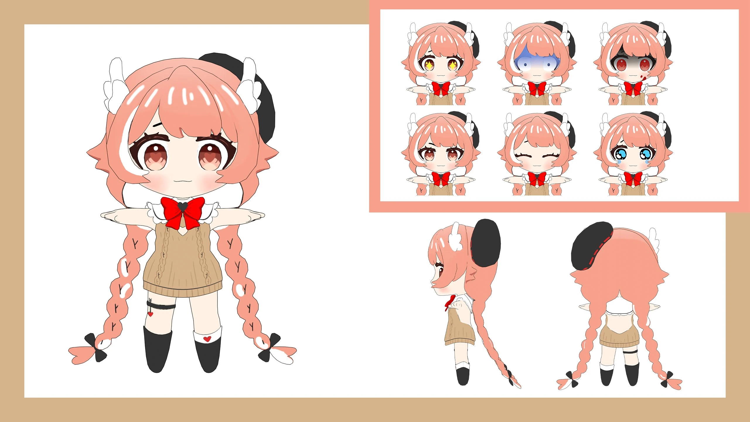 Chibi 3D Model<br>(modelled by 喵月祭_Moji)