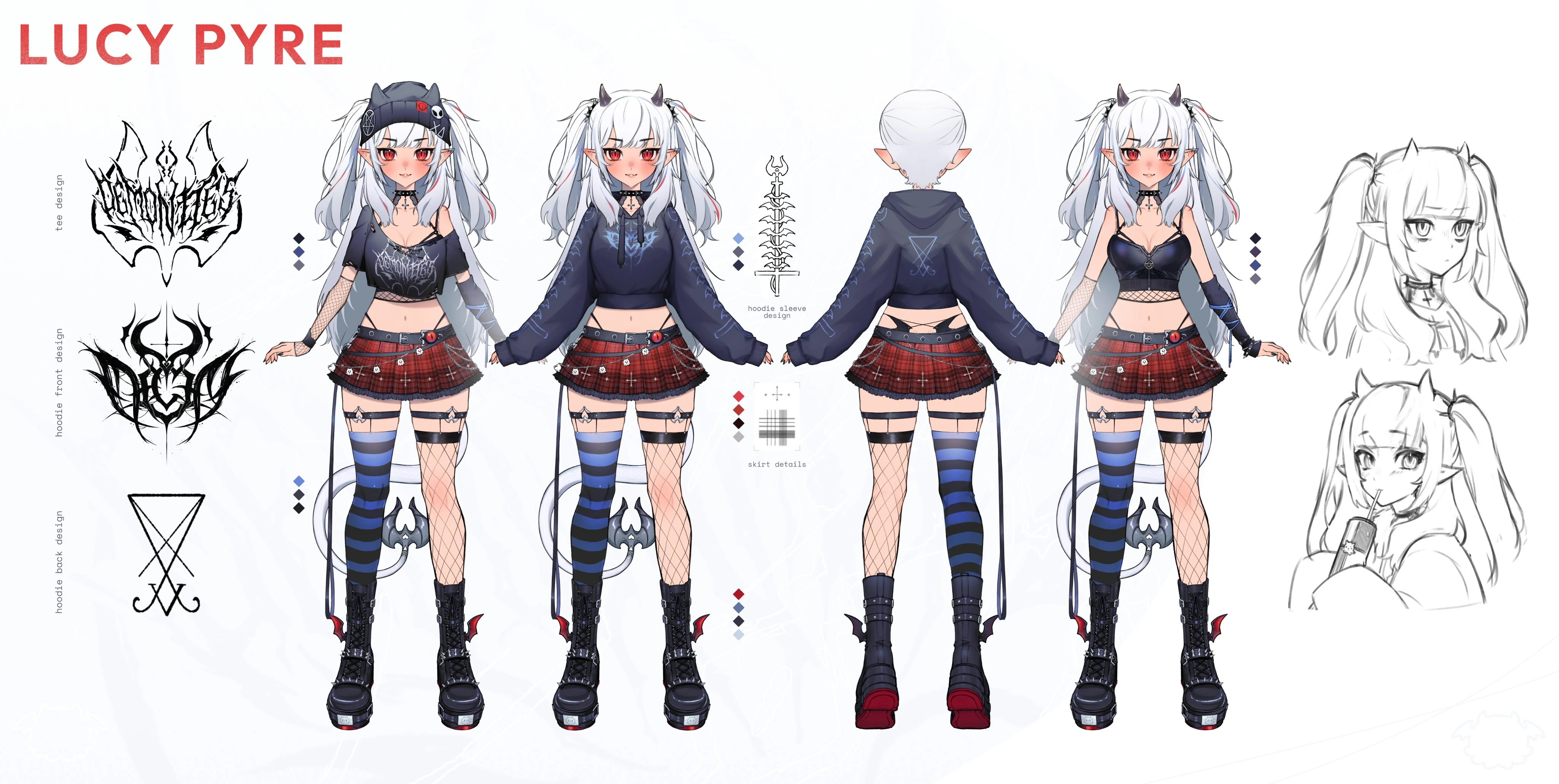 Lucy Pyre Punk Model (OG Redux) concept art by Choeurie