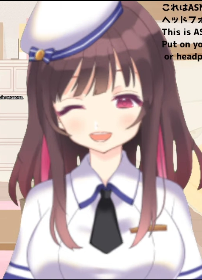 Temako's old model, shown winking.