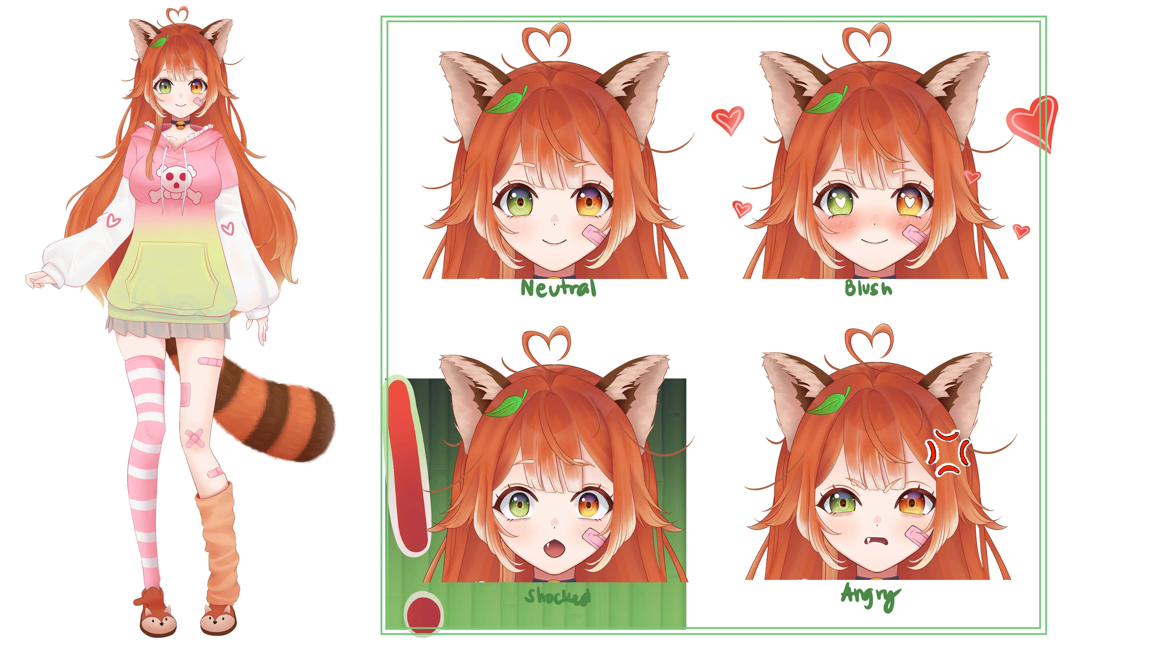 Red panda Kabo ref sheet