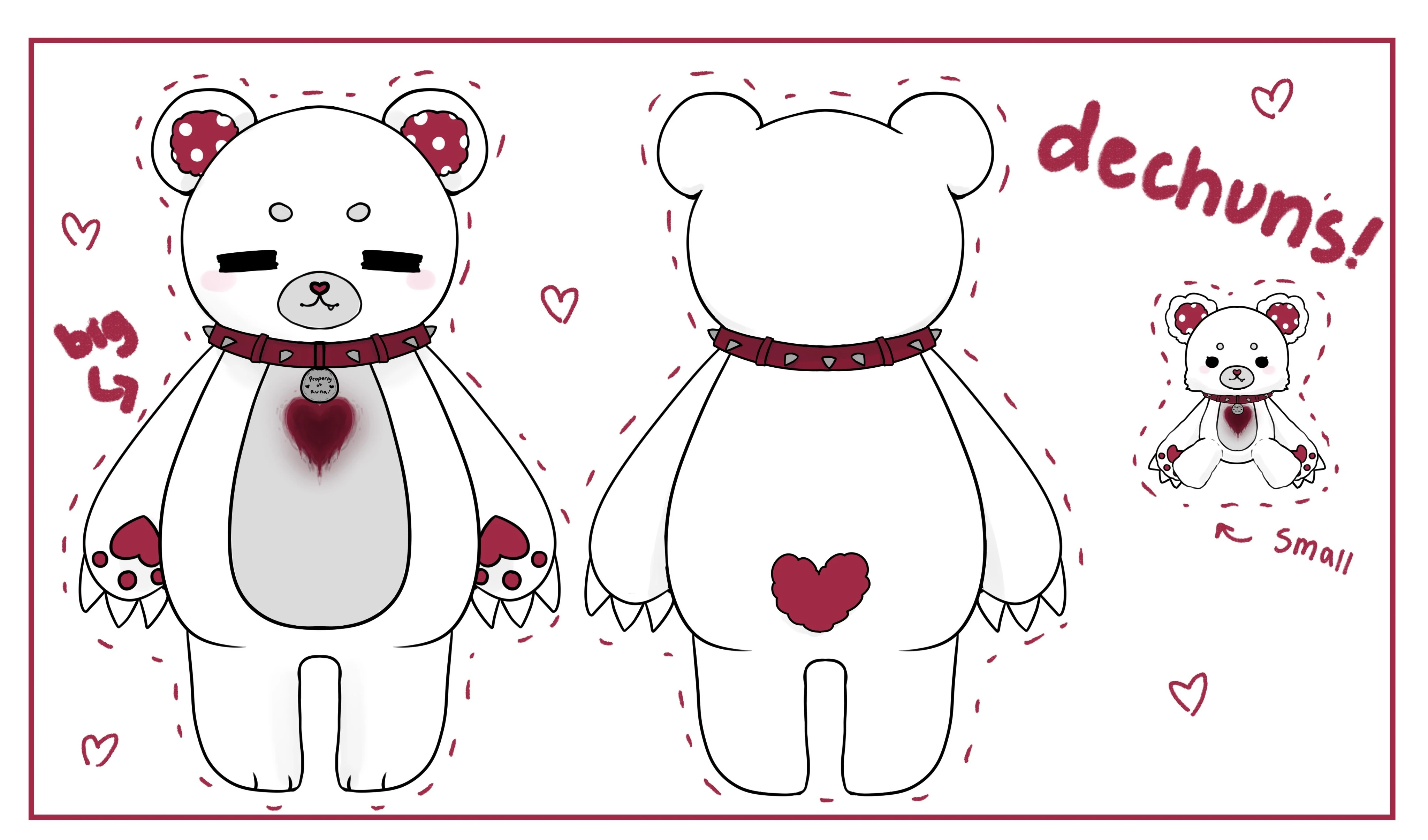 Fan Mascot "Dechuns" design. Designed by Runa.