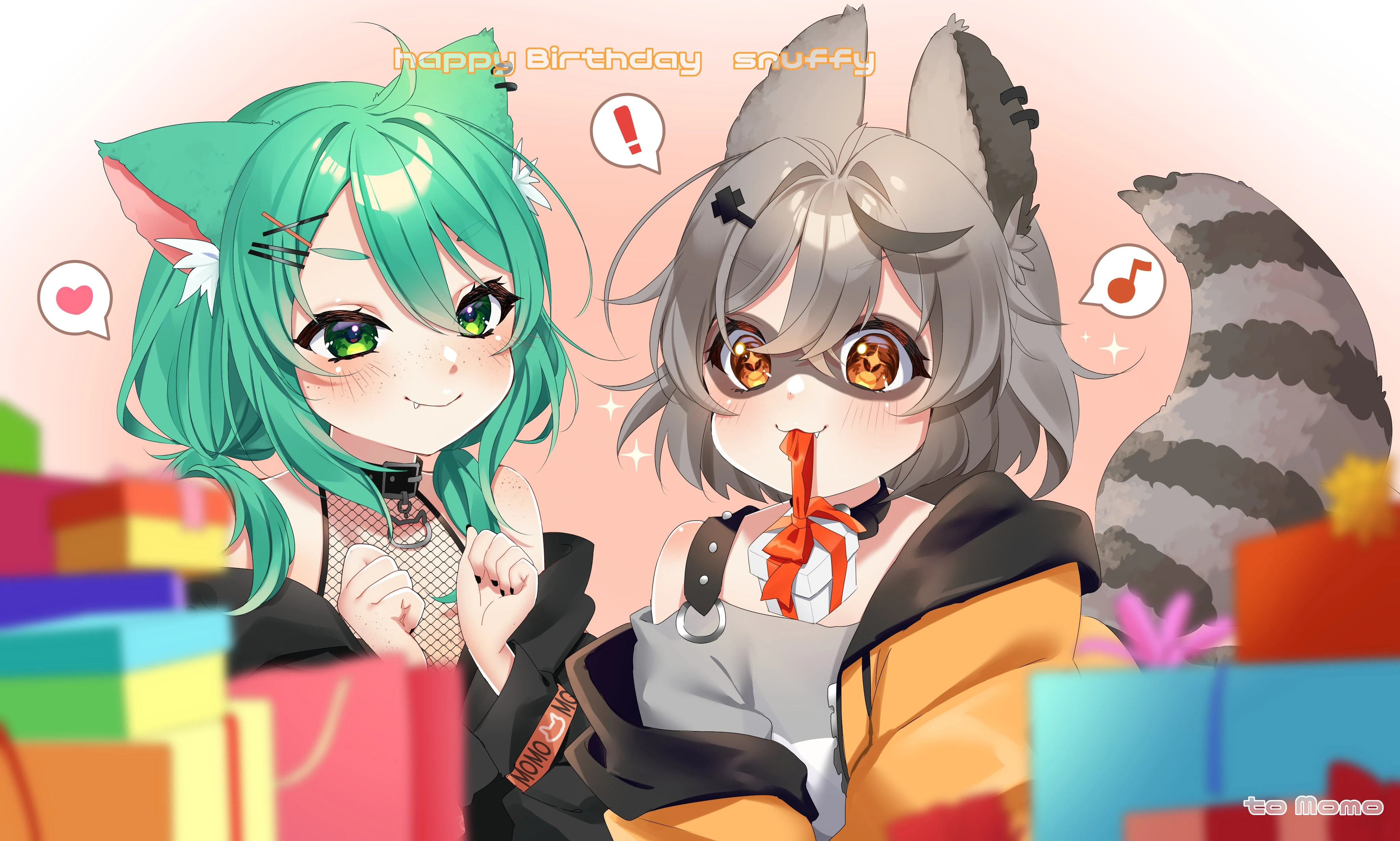 Snuffy and [[Momo]] birthday<br>(by [[Momo]])