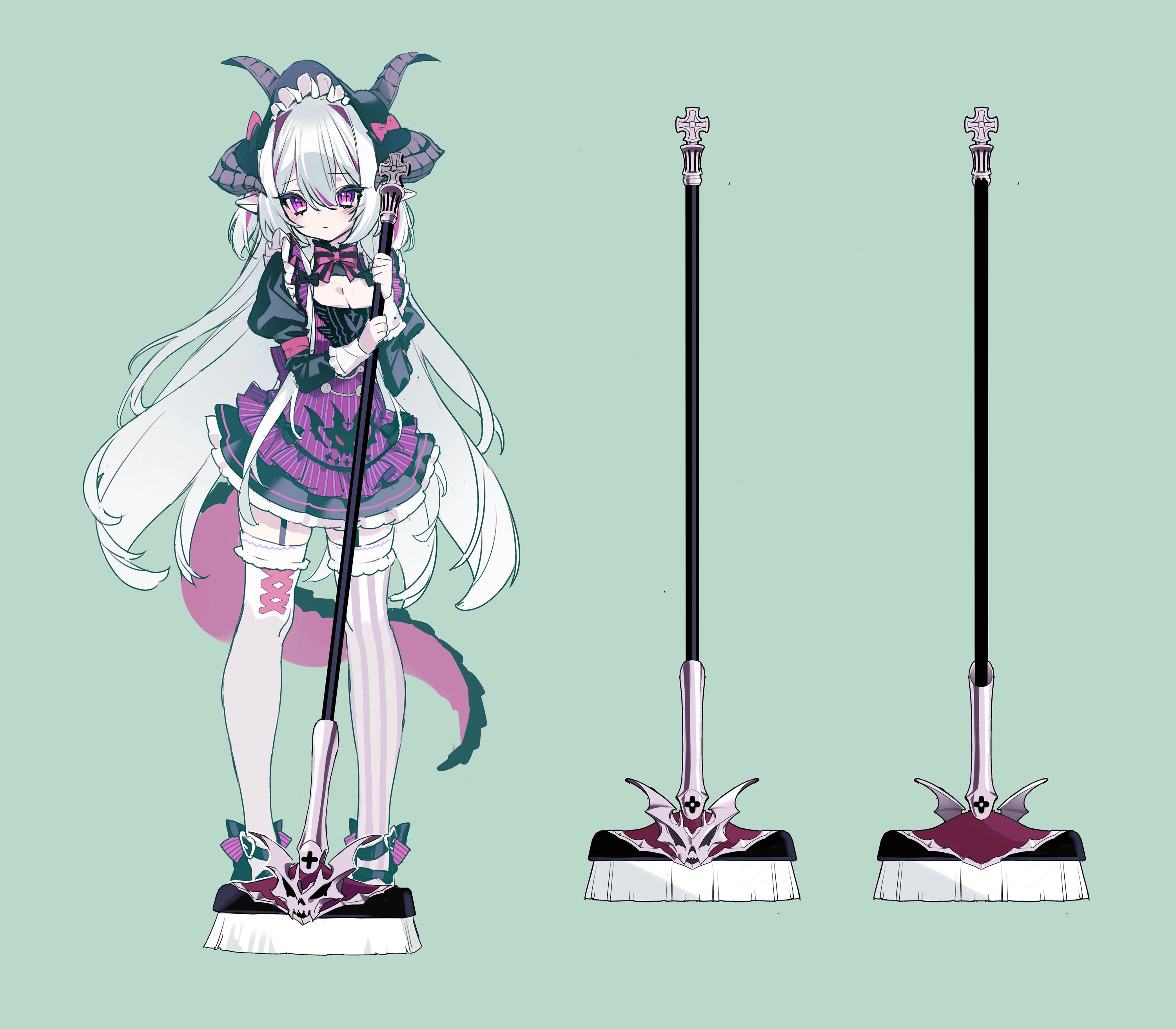 With broom accessory