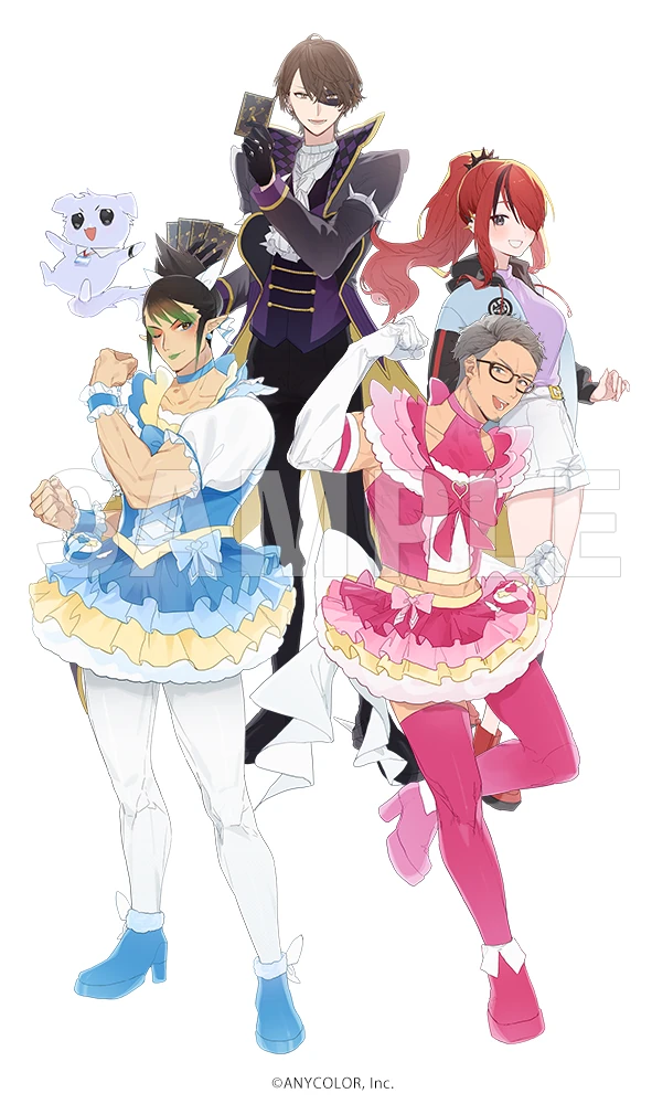 NIJISANJI Magical Girl Ojisan Illustration<br>by Sugata