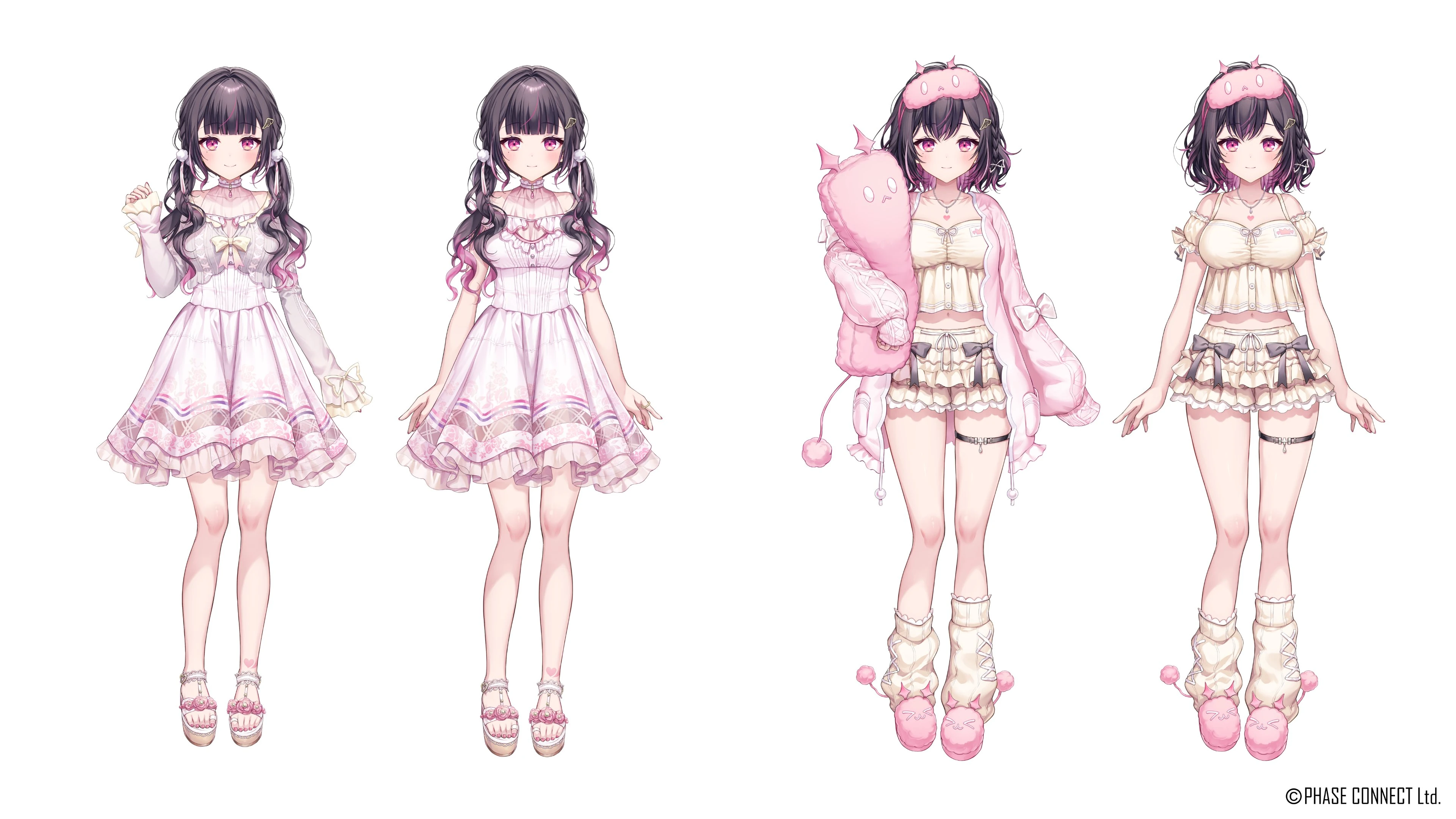 Day and Night Outfit Reference Sheet 1<br>by kasu1923 & yurancoco