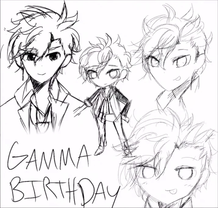 Hizaki Gamma birthday doodle