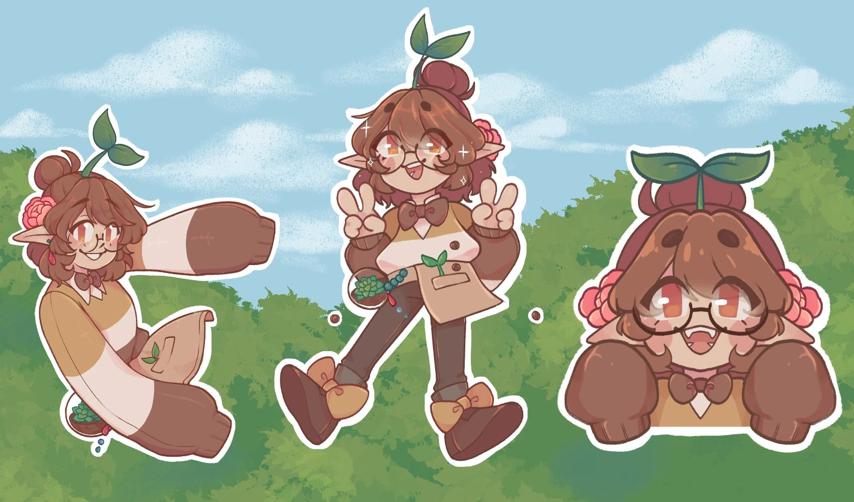 Various Styles of Hazel - Illustrated By CookieChii