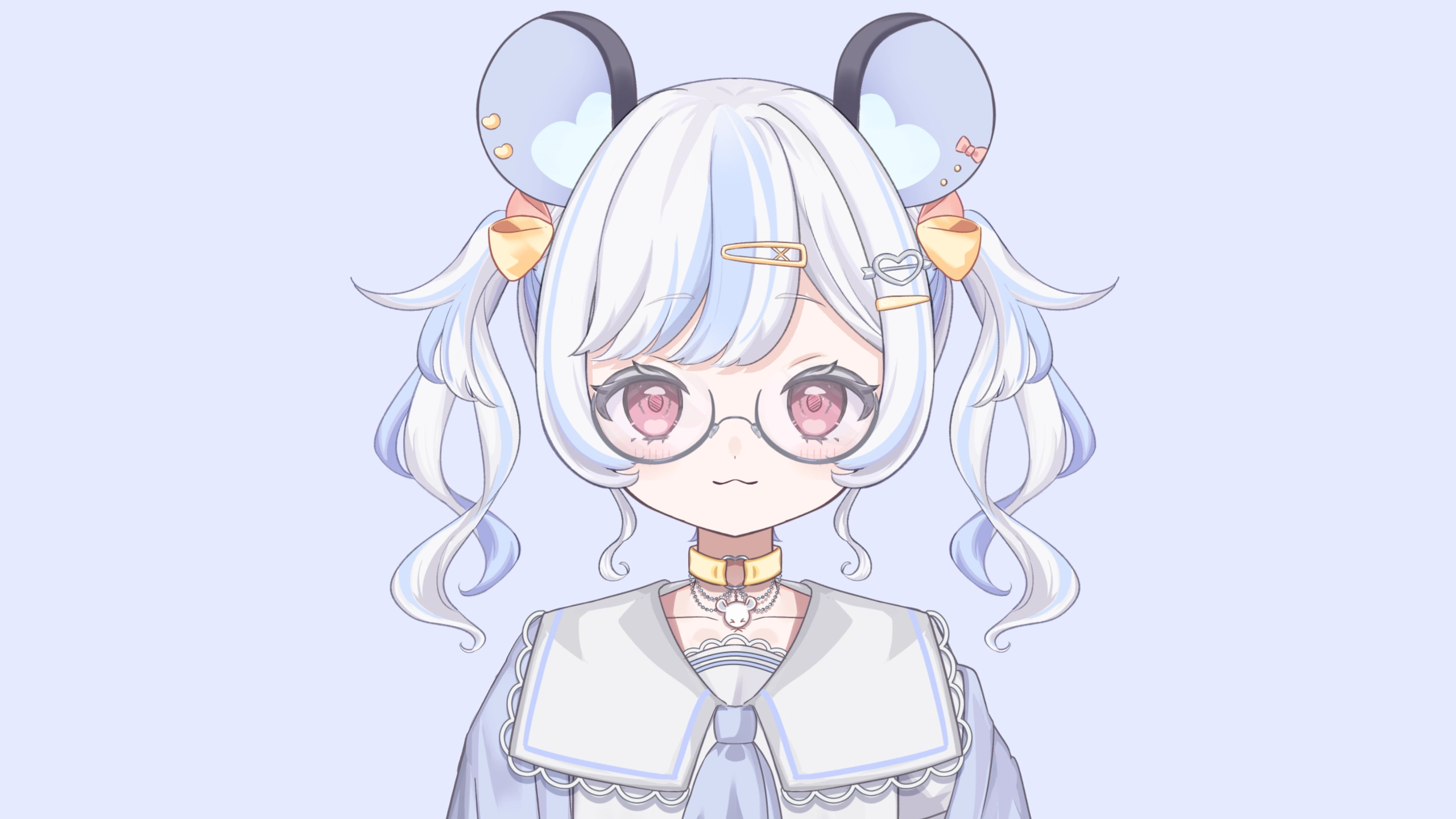 Pigtails with Glasses