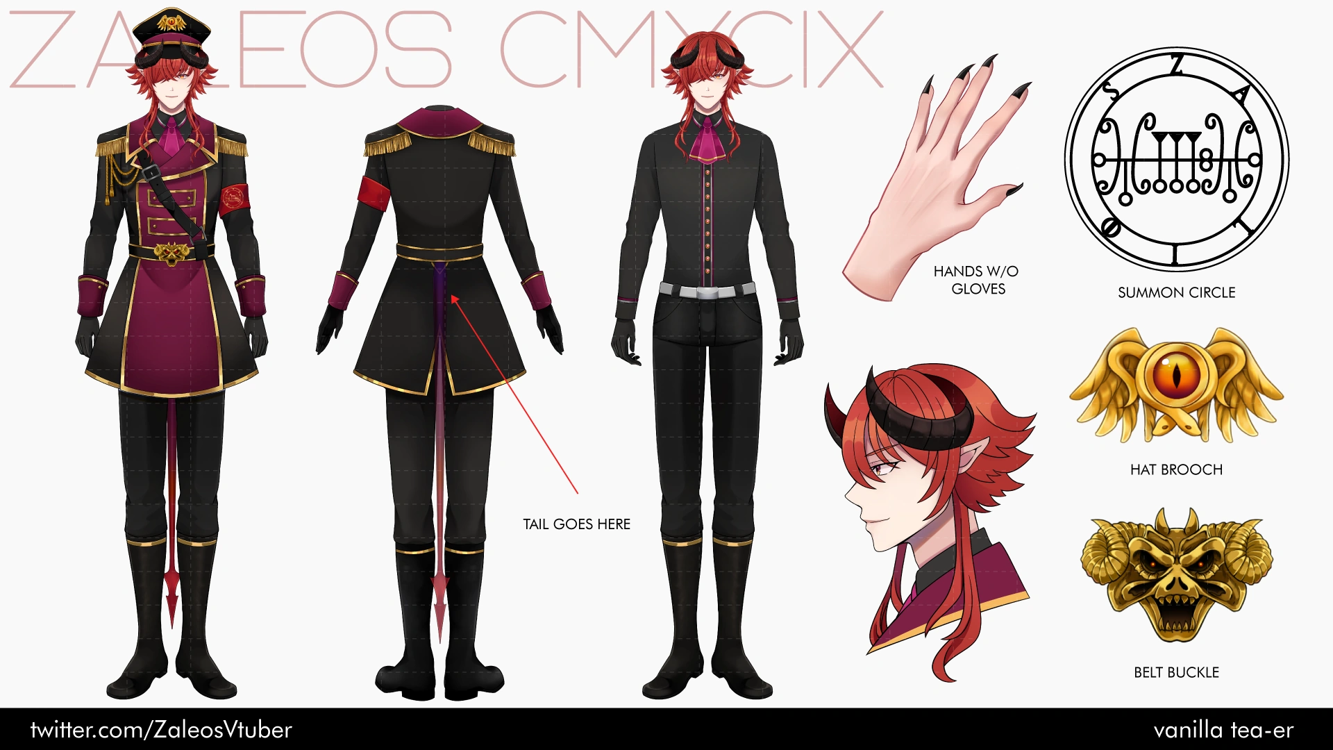 Zaleos's Official Vtuber Design Sheet